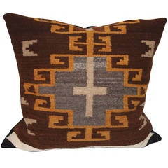 Rare Early Navaho Saddle Blanket Pillow