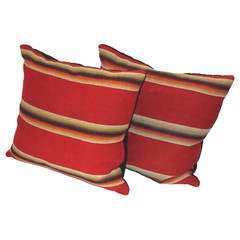 Amazing Colorful Striped Mexican / American Serape Pillows