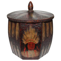 Hand-Painted and Carved Indian Humidor