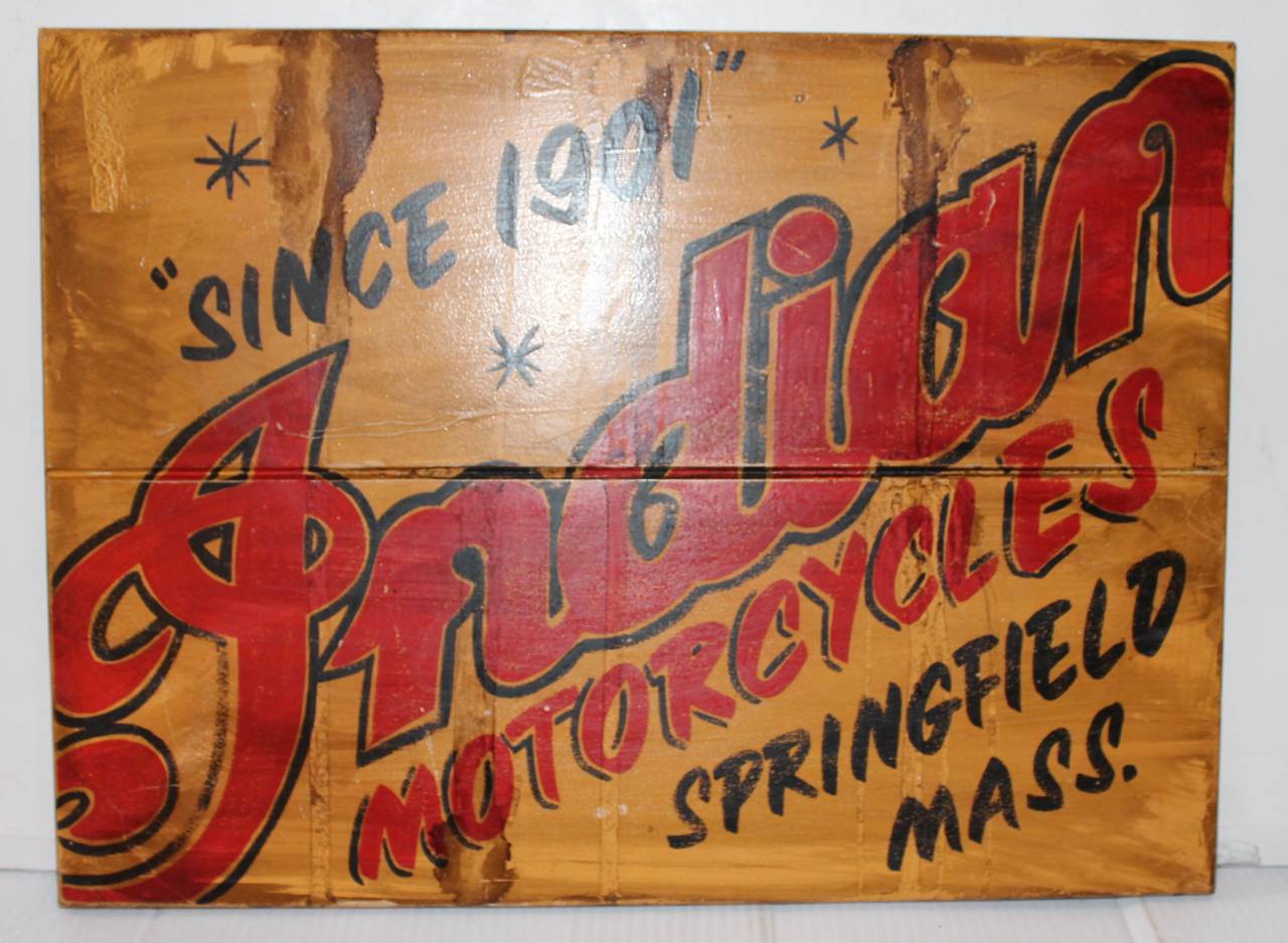 This fun sign was found in a warehouse and is in amazing untouched surface. It originally made in Springfield, Mass. and is ready for hanging. Great rustic look.