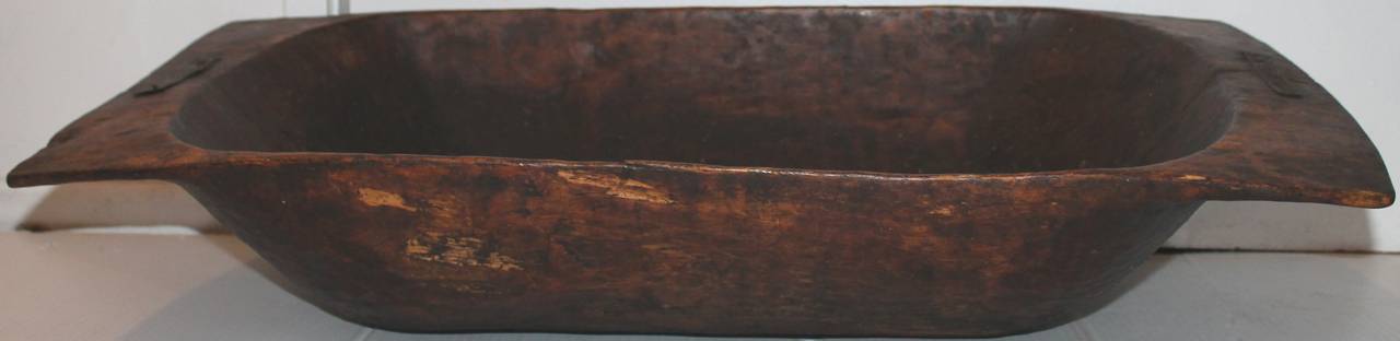 Early 19th Century Hand-Carved Dough Bowl
