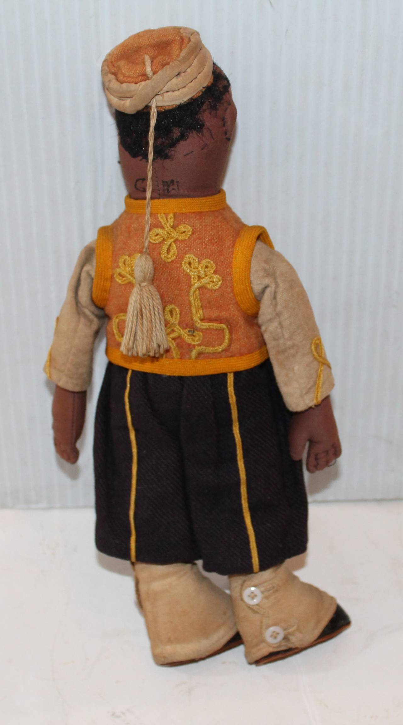 Folk Art 19th Century Folky West Indian Soldier Rag Doll