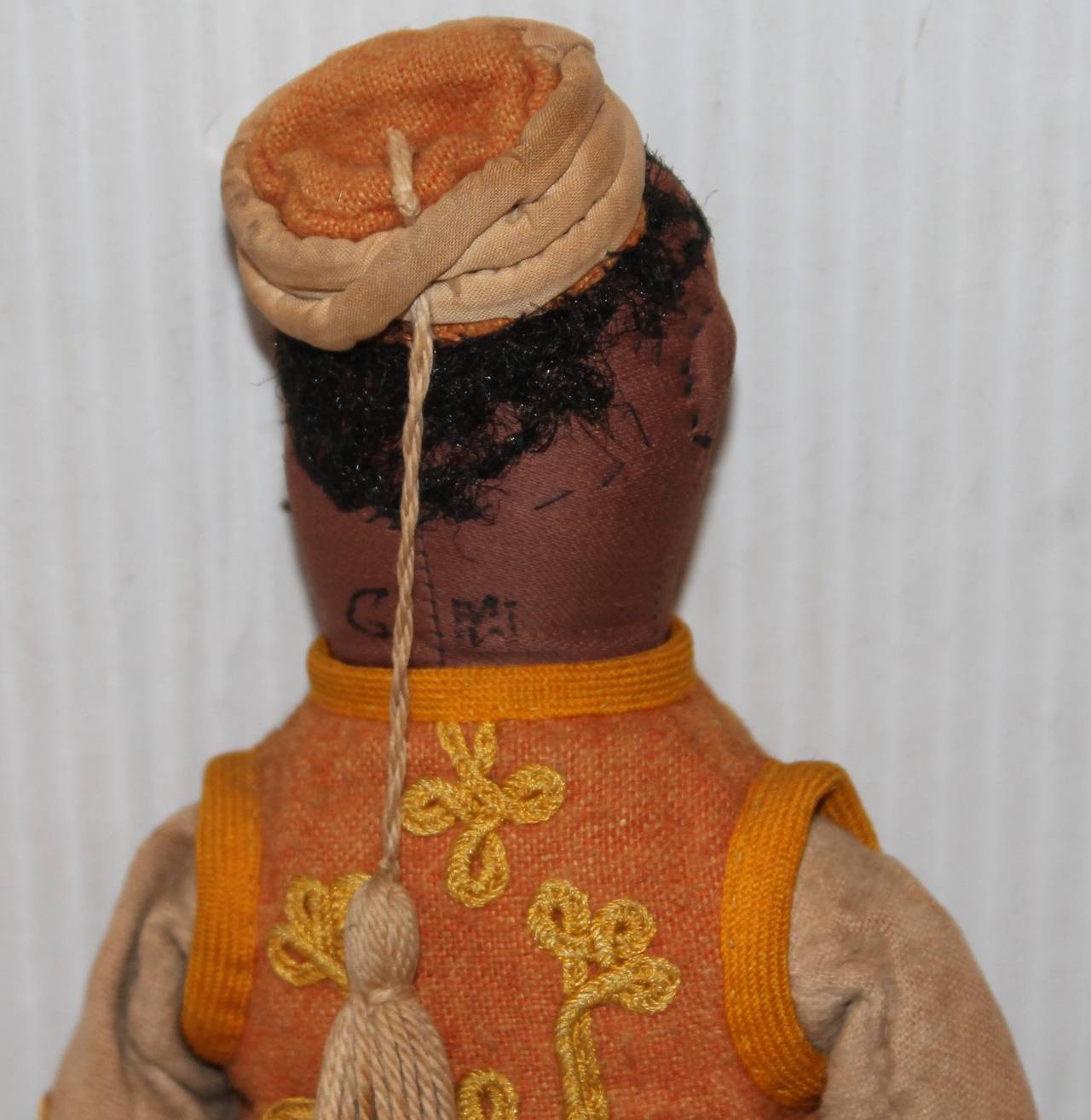 American 19th Century Folky West Indian Soldier Rag Doll
