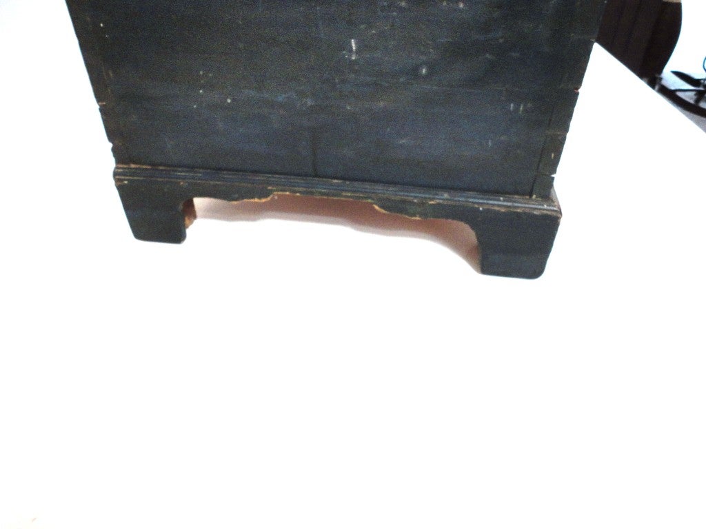 Early 19thc Original Blue Painted Blanket Chest From Pennsylvania 5