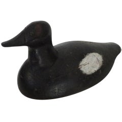 19thc Original Painted Decoy With Spots From New England