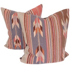 Mexican Zapotec  Indian Weaving Pastel Pillows