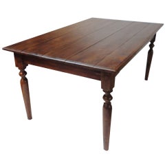 Antique Early 19thc Walnut Farm Table/Coffee Table