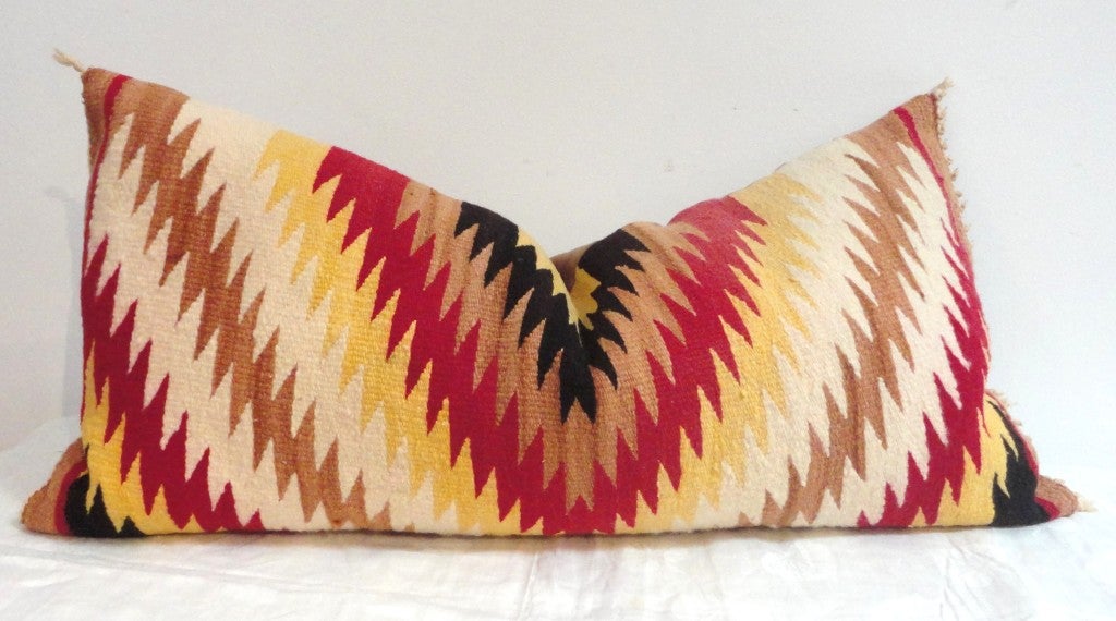 Fantastic Navajo Indian Weaving  Geometric Eye Dazzler Pillow