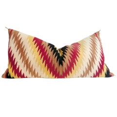Fantastic Navajo Indian Weaving  Geometric Eye Dazzler Pillow
