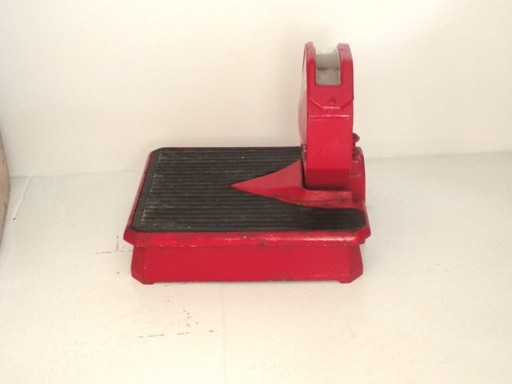 Mid-20th Century Vintage Coca-Cola Red Painted Iron Weight Scale