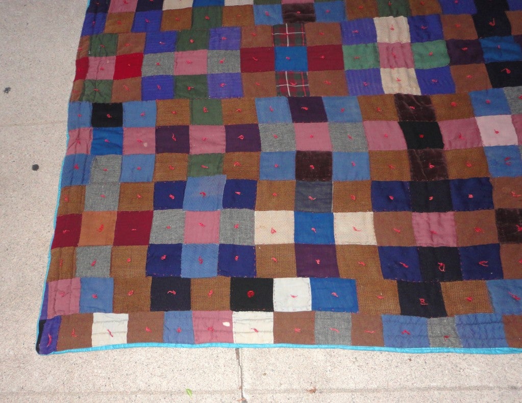 vintage velvet patchwork quilt