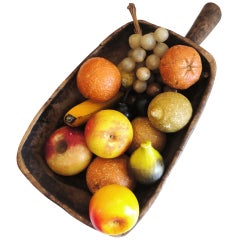 Fantastic Collection Of 15 Pcs. Of Original Painted Stone Fruit