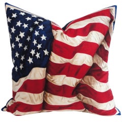 Vintage Silk Scarf  Flag Pillow /Signed Irving Rober