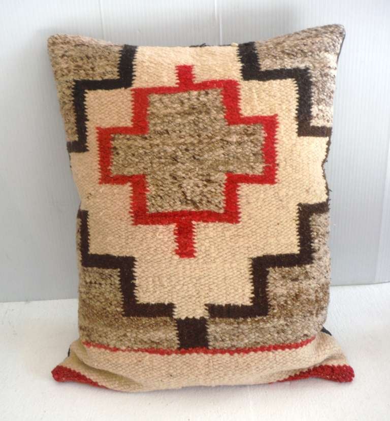 Rectangular Early Navajo Blanket Pillow at 1stdibs