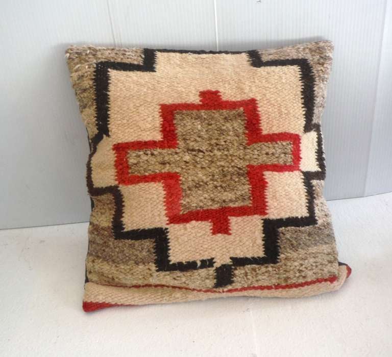 Square Navajo Geometric Saddle Blanket Pillow