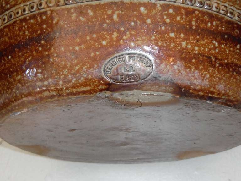 Monumental Salt Glazed Stone Ware Double Handled Bean Pot 1