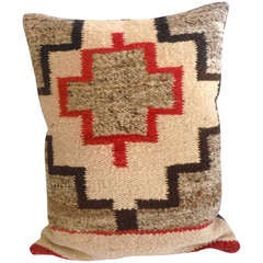 Vintage Rectangular Early Navajo Blanket Pillow