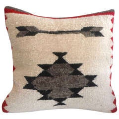 Vintage Navajo Geometric Saddle Blanket Pillow