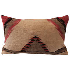 Sawtooth Pattern Navajo Indian Weaving Pillow