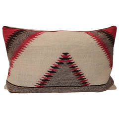 Early Navajo Weaving Sawtooth Pattern Bolster Pillow 10