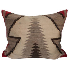 Antique Monumental Navajo Indian Weaving Pillow