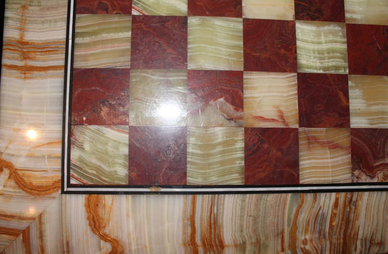 Hand-Crafted Amazing Oversize Marble Game Table For Sale