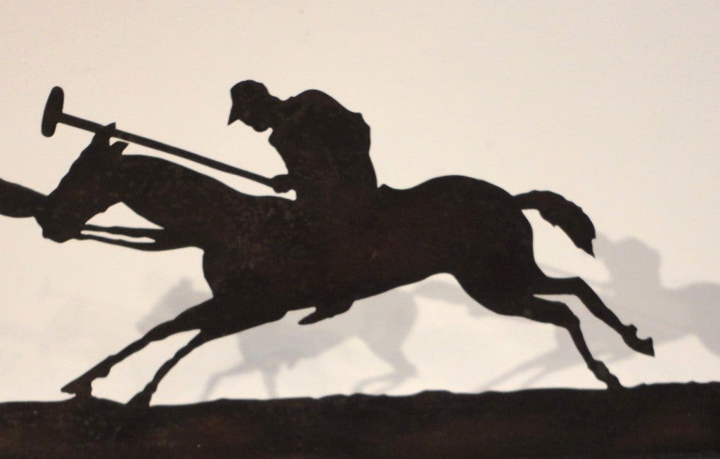American Fantastic Early 20thc Polo Player's Weathervane From NYC.