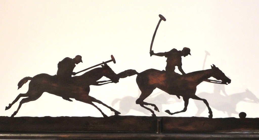 Fantastic Early 20thc Polo Player's Weathervane From NYC. 1