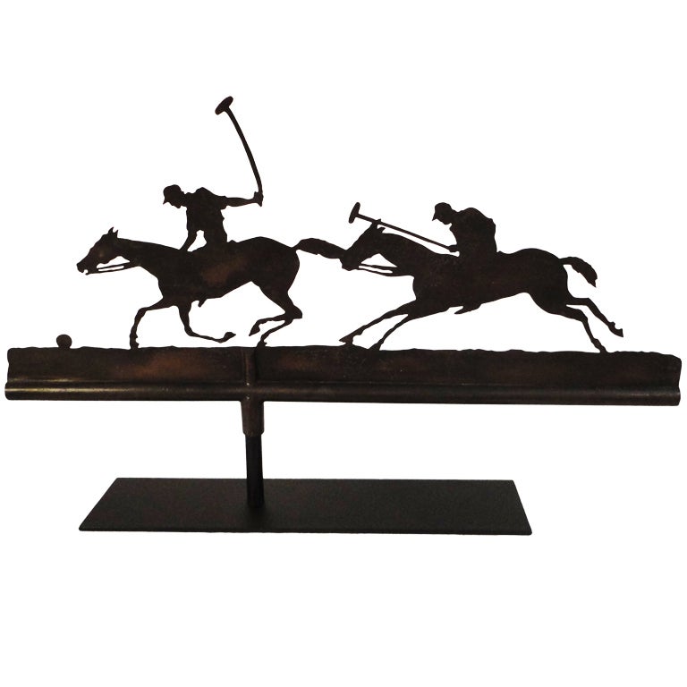 Fantastic Early 20thc Polo Player's Weathervane From NYC.