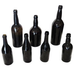 Fantastic Early 19th Century Collection of Olive Green Bitters Bottles 3