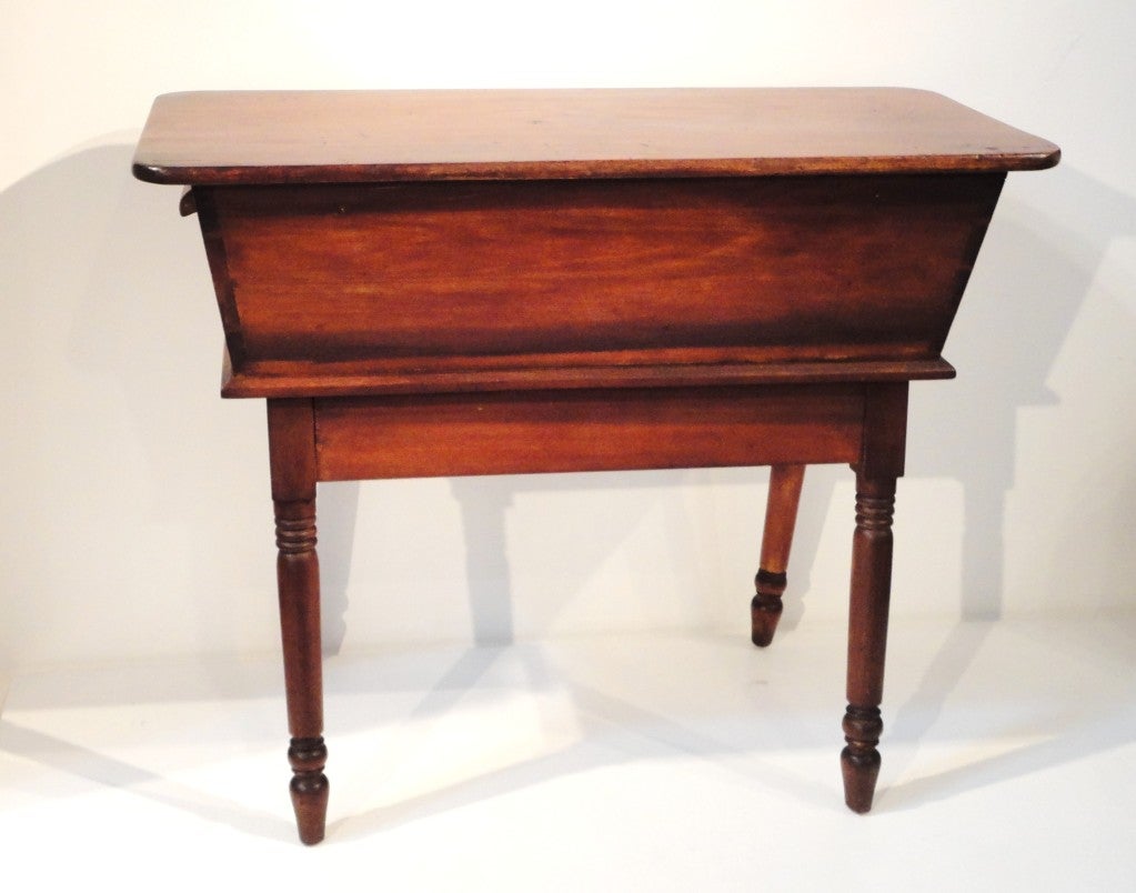 19thc Walnut Dough Tray on Feet From Pennsylvania