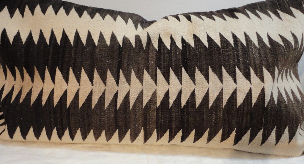 Fantastic Large Navajo Weaving Bolster Pillow/ Flying Geese Pat.