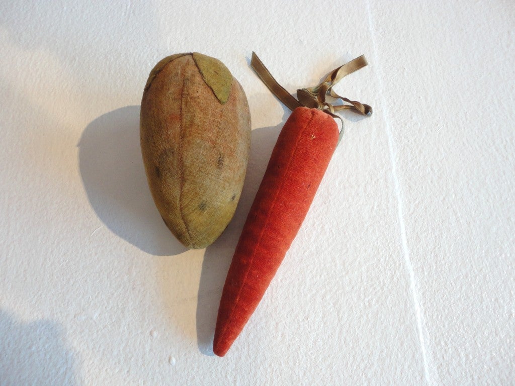 19thc Rare  Lg. Velvet  Carrot  &  Early Lg. Velvet  Strawberry