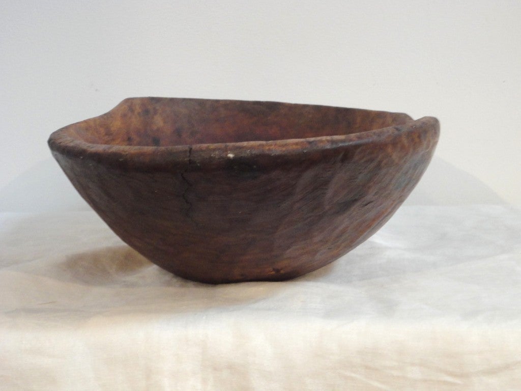 American Early 19thc Large Dough Bowl From New England
