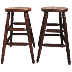 Pair of  1930's  Bar Stools From Pennsylvania