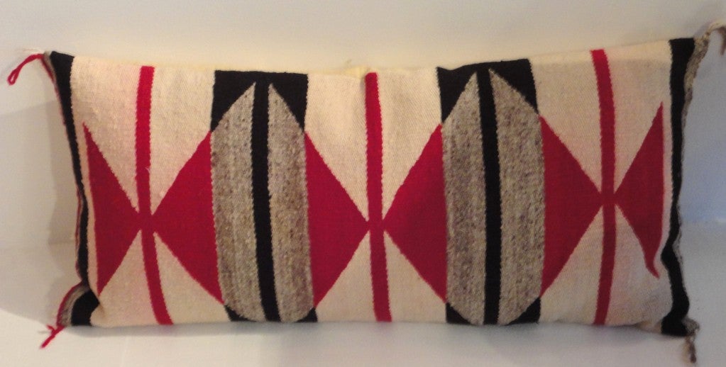 Navajo Indian Weaving Lg. Flying Geese Bolster Pillow