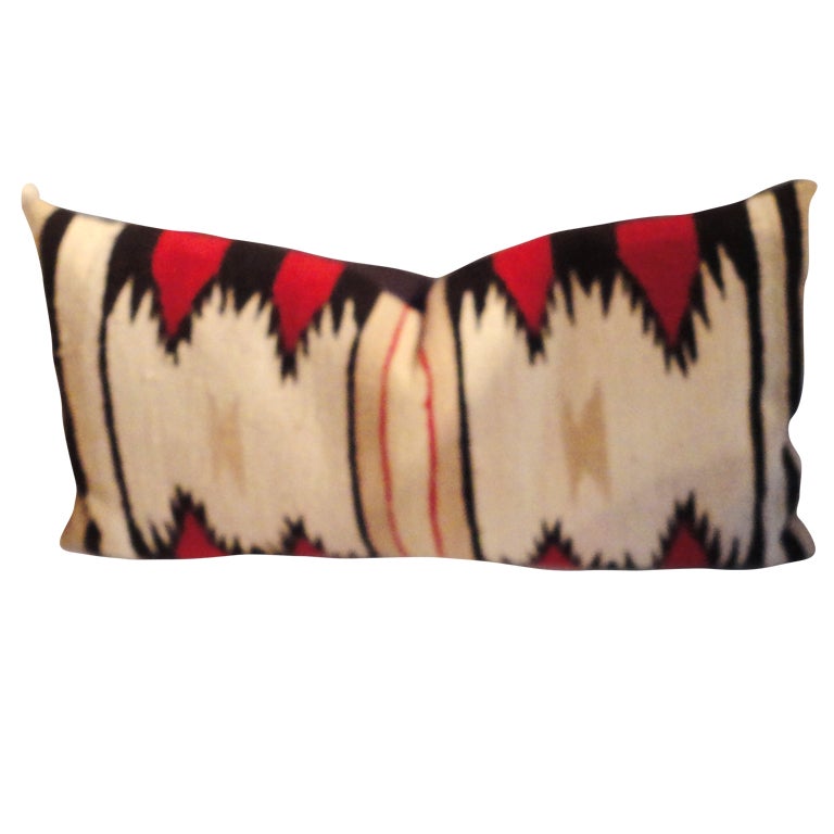 Fantastic Geometric Navajo Eye Dazzler   Indian Weaving Bolster Pillow