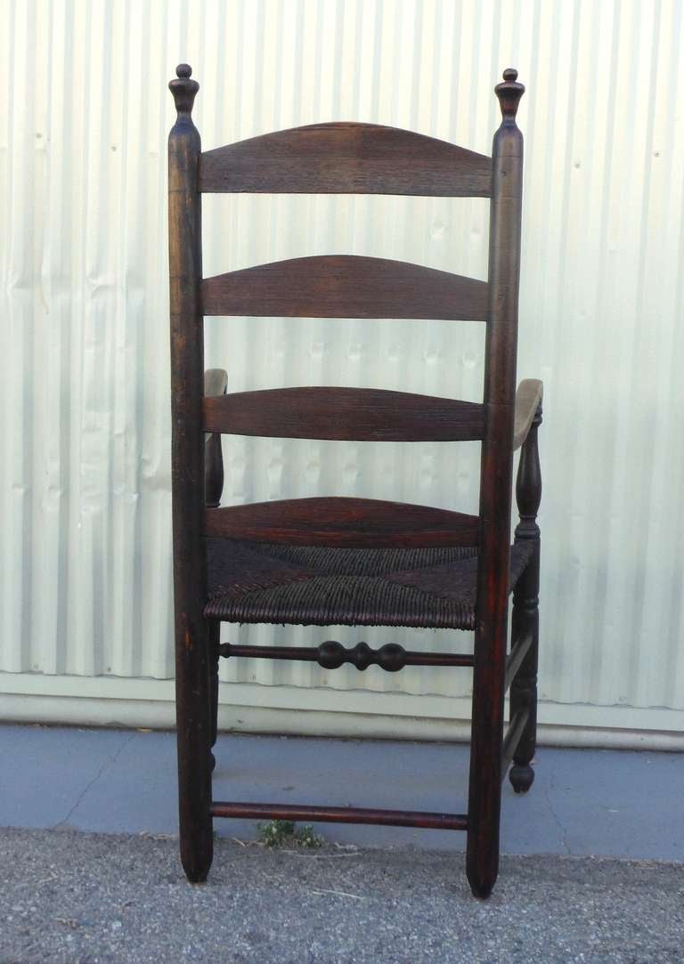 19th Century Early 19thc Original Surface / New England Ladderback Chair