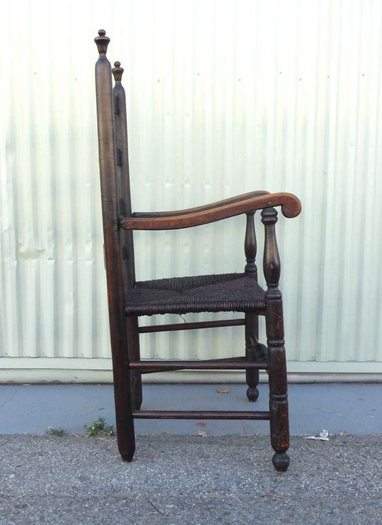 Pine Early 19thc Original Surface / New England Ladderback Chair