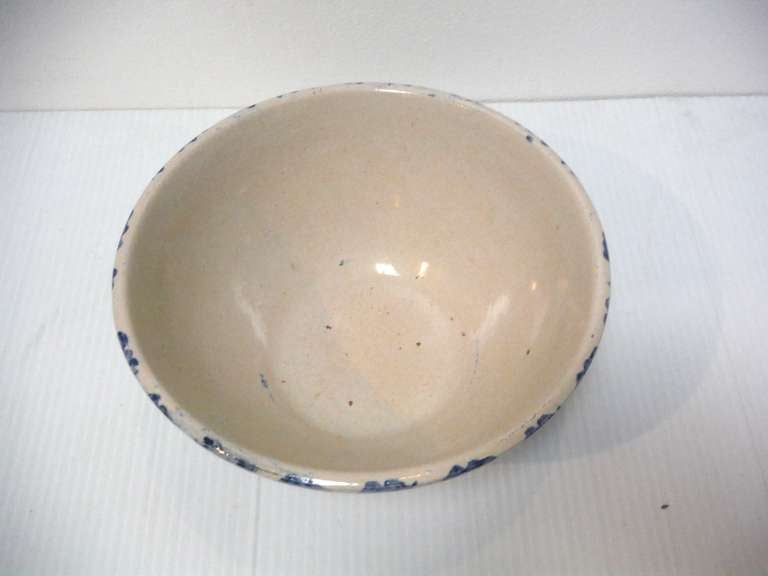 19th Century Sponge Ware Serving/Mixing Bowl In Excellent Condition For Sale In Los Angeles, CA