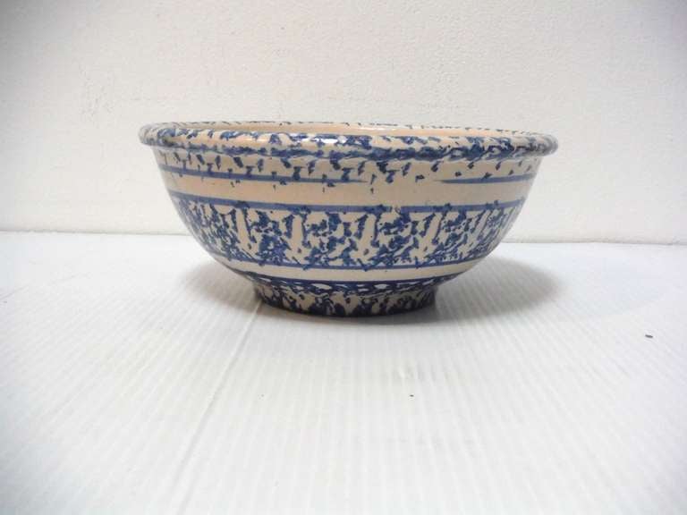 19th Century Large Songeware Pottery Serving Bowl 1