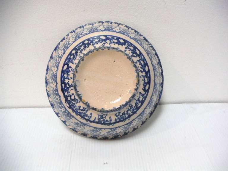 19th Century Large Songeware Pottery Serving Bowl 2