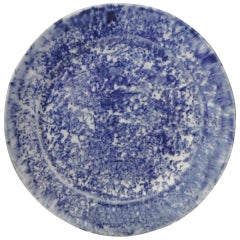 19th Century Spongeware Dinner Plate
