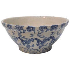 19th Century Sponge Ware Serving/Mixing Bowl 1