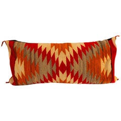 Amazing Early Navajo Geometric Bolster Pillow