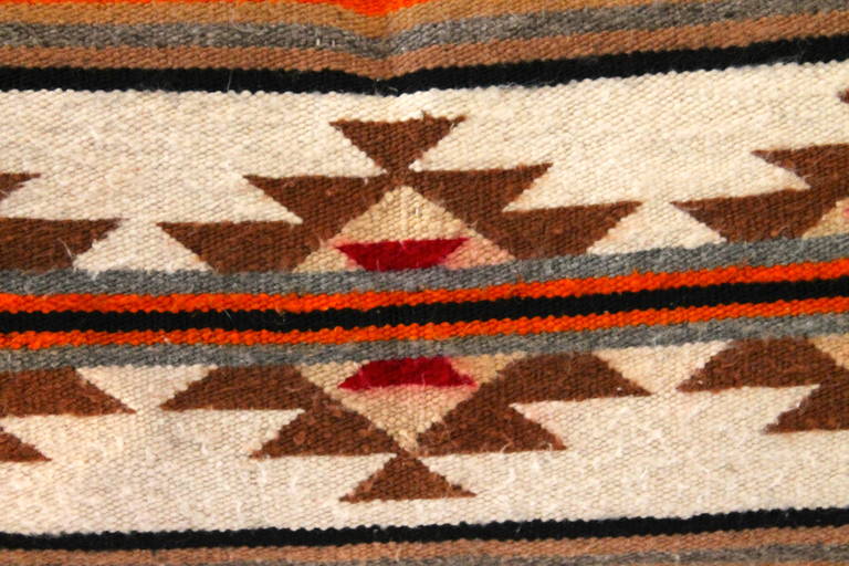 Woven Navajo Indian Weaving Geometric Bolster Pillow