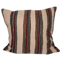 Early Navajo Striped Saddle Weaving Pillow