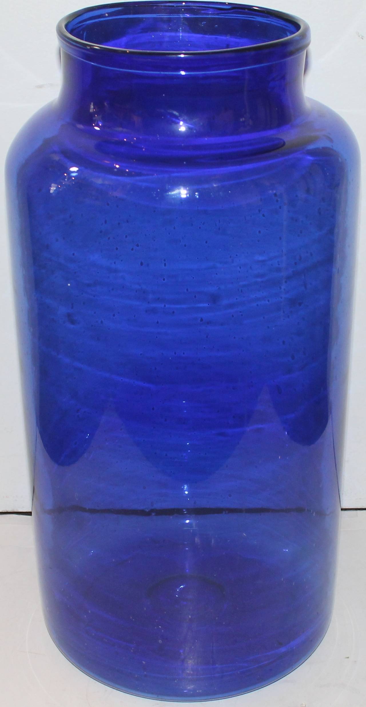 19th Century Monumental Handblown Apothecary Jar