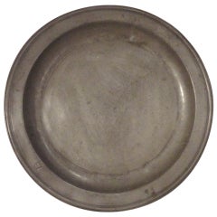 18th Century Large English Pewter Charger