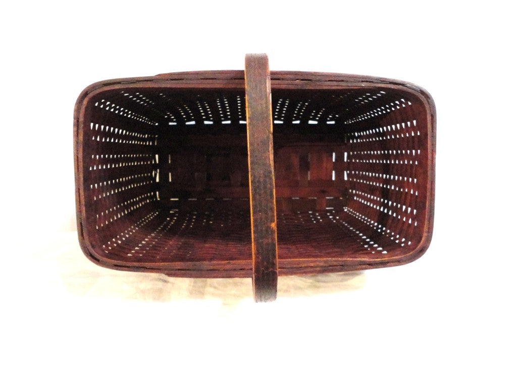 19th Century Shaker Style Tall Large Picnic Basket 2